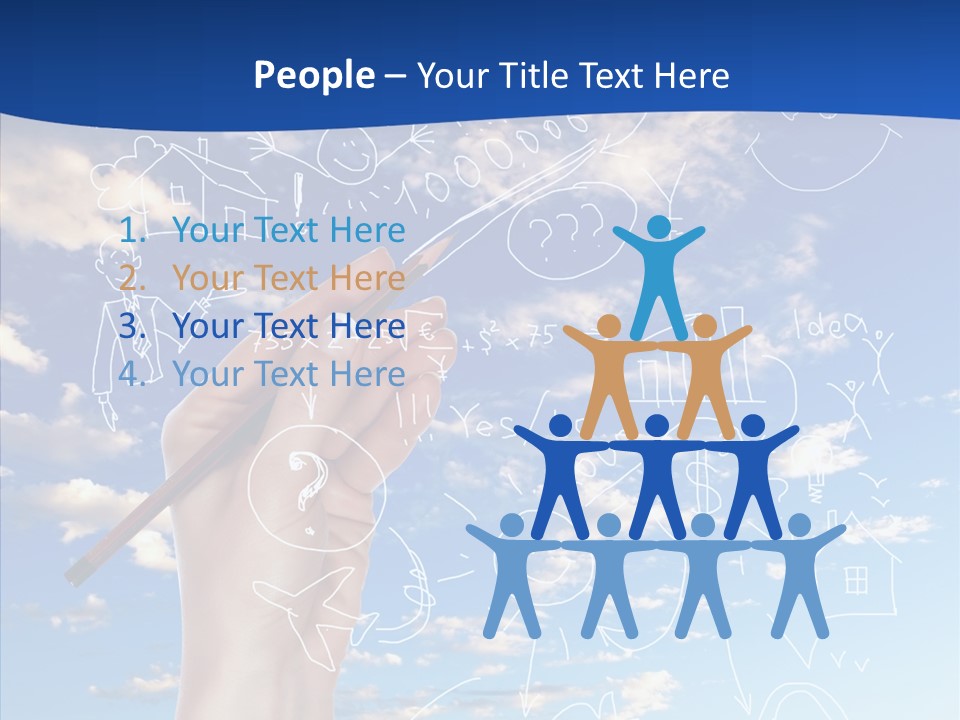 Palmen Insel Pool PowerPoint Template