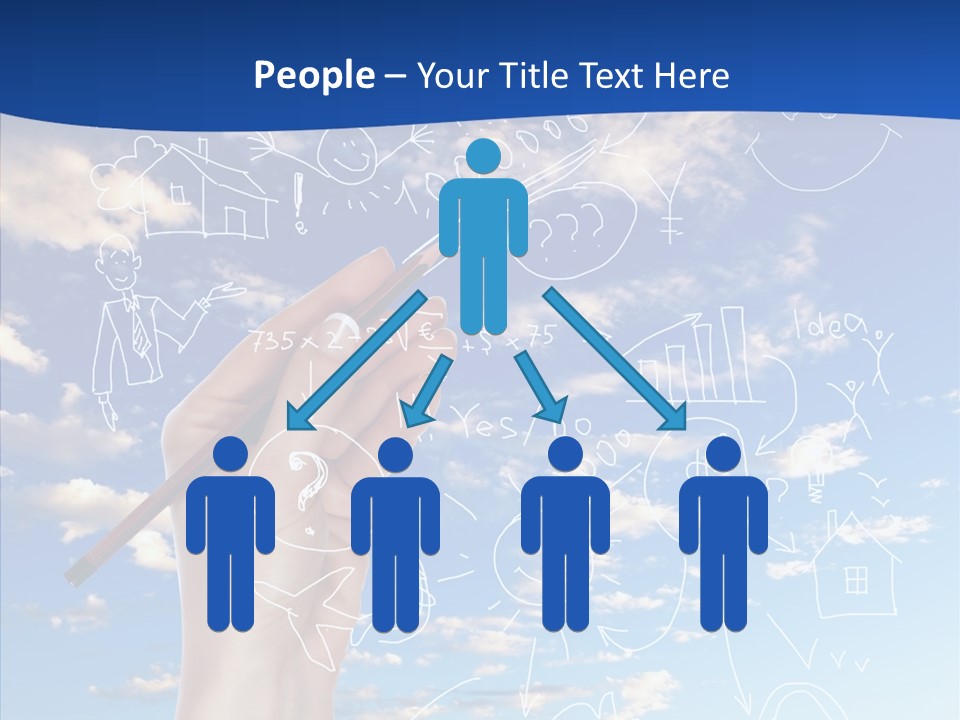 Palmen Insel Pool PowerPoint Template