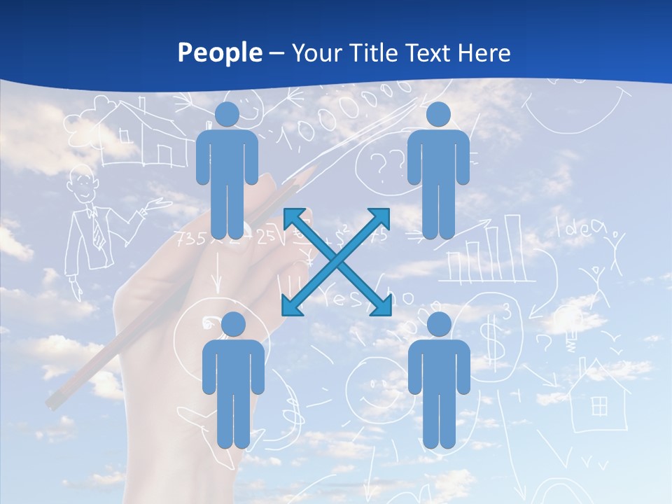 Palmen Insel Pool PowerPoint Template