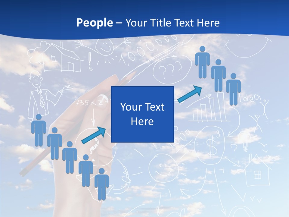 Palmen Insel Pool PowerPoint Template