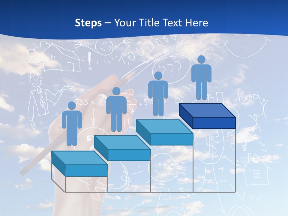 Palmen Insel Pool PowerPoint Template