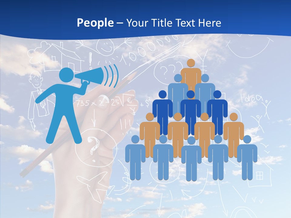 Palmen Insel Pool PowerPoint Template