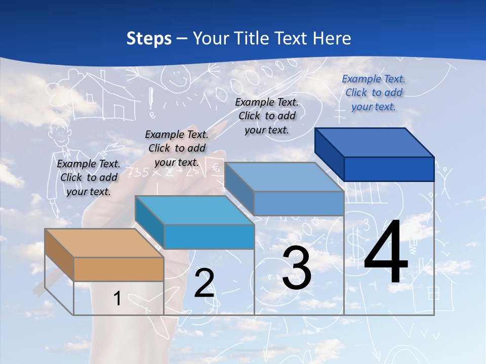 Palmen Insel Pool PowerPoint Template