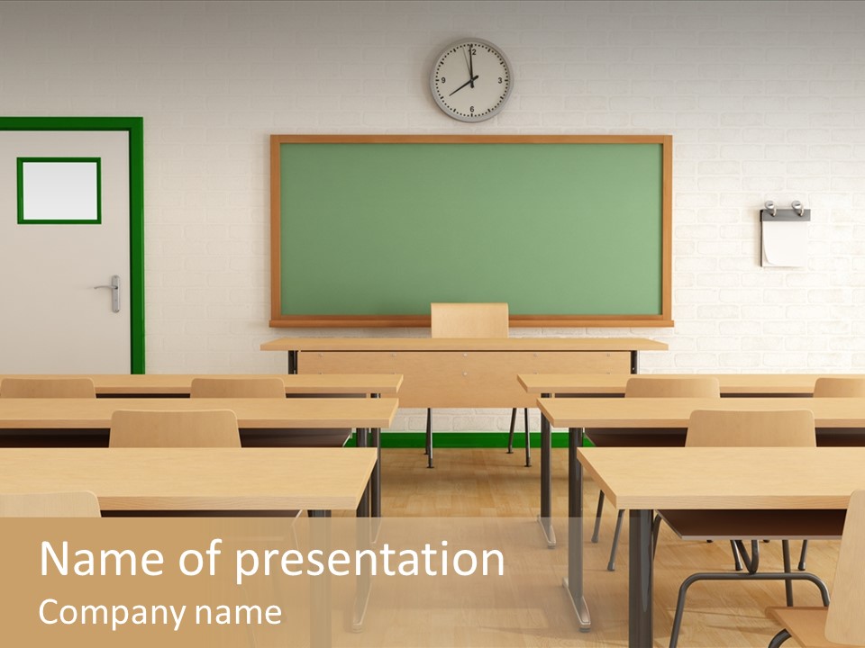 Class Blackboard Wall PowerPoint Template