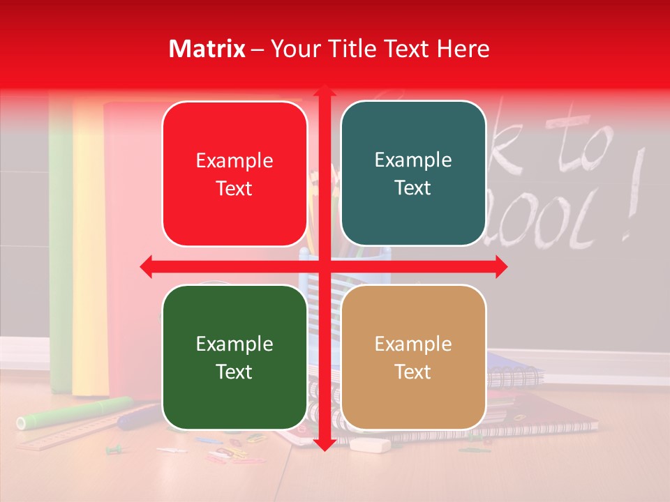 Backpack Blackboard Exhibition PowerPoint Template