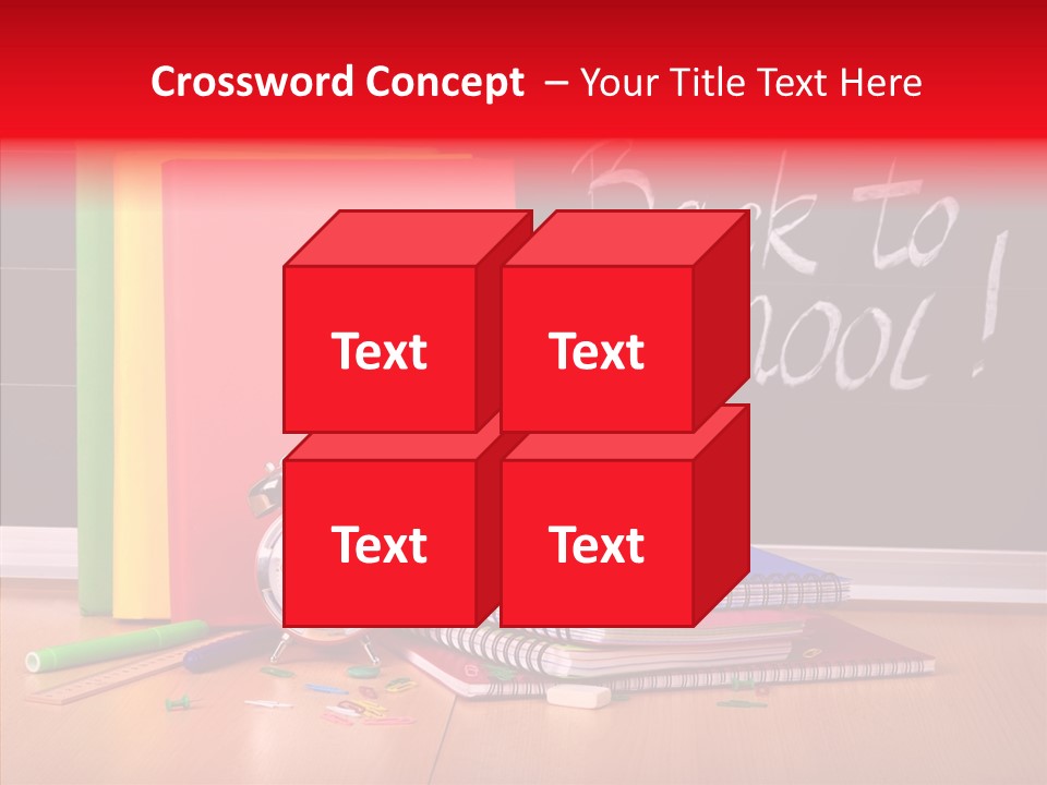 Backpack Blackboard Exhibition PowerPoint Template