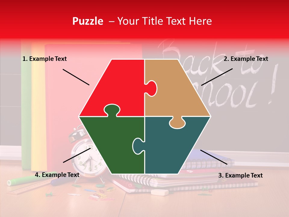 Backpack Blackboard Exhibition PowerPoint Template