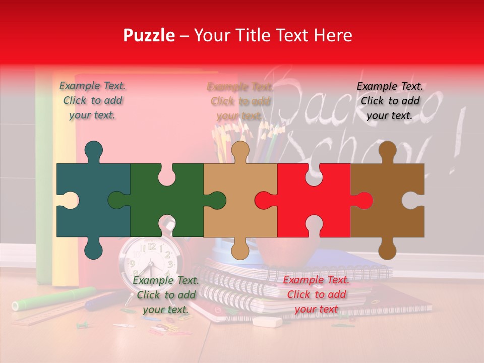 Backpack Blackboard Exhibition PowerPoint Template