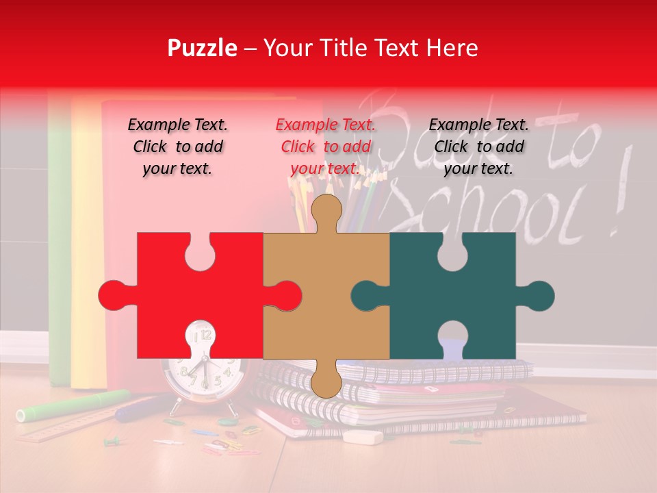 Backpack Blackboard Exhibition PowerPoint Template