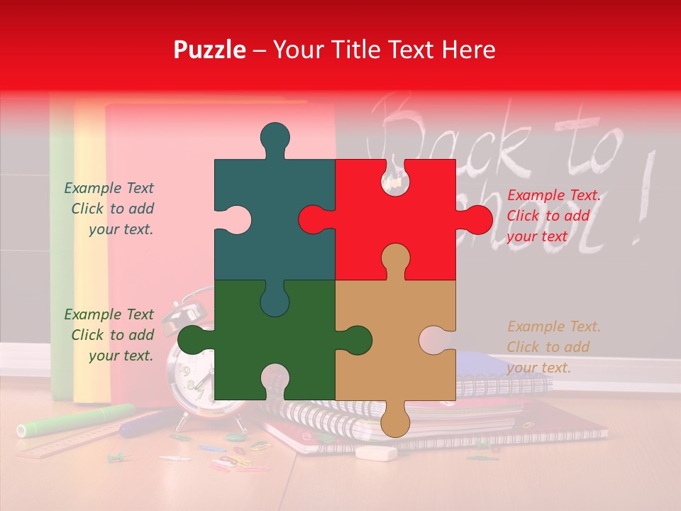 Backpack Blackboard Exhibition PowerPoint Template