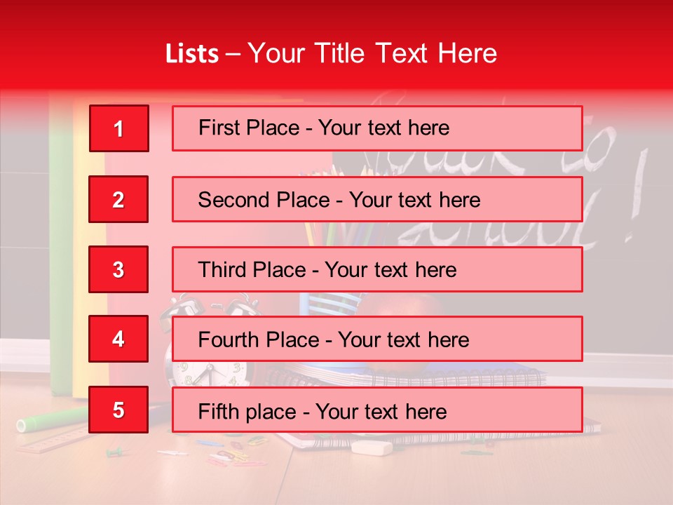 Backpack Blackboard Exhibition PowerPoint Template