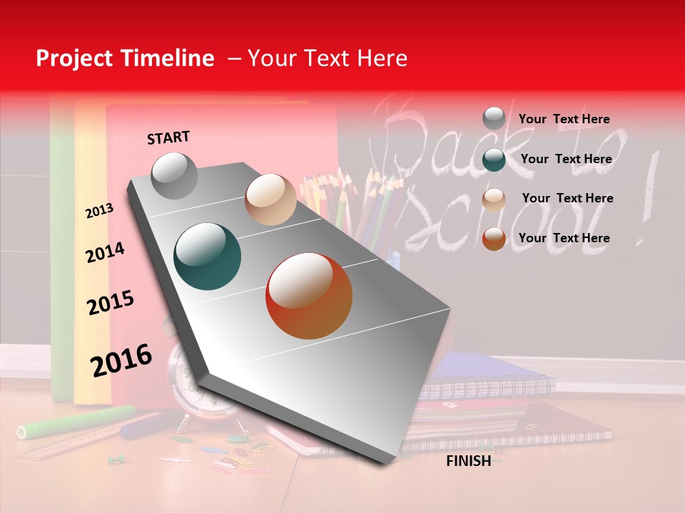 Backpack Blackboard Exhibition PowerPoint Template