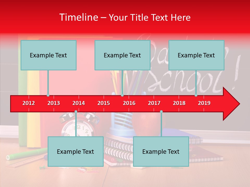 Backpack Blackboard Exhibition PowerPoint Template
