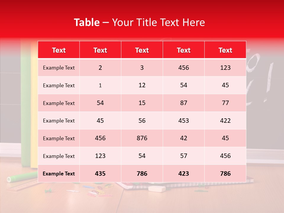 Backpack Blackboard Exhibition PowerPoint Template