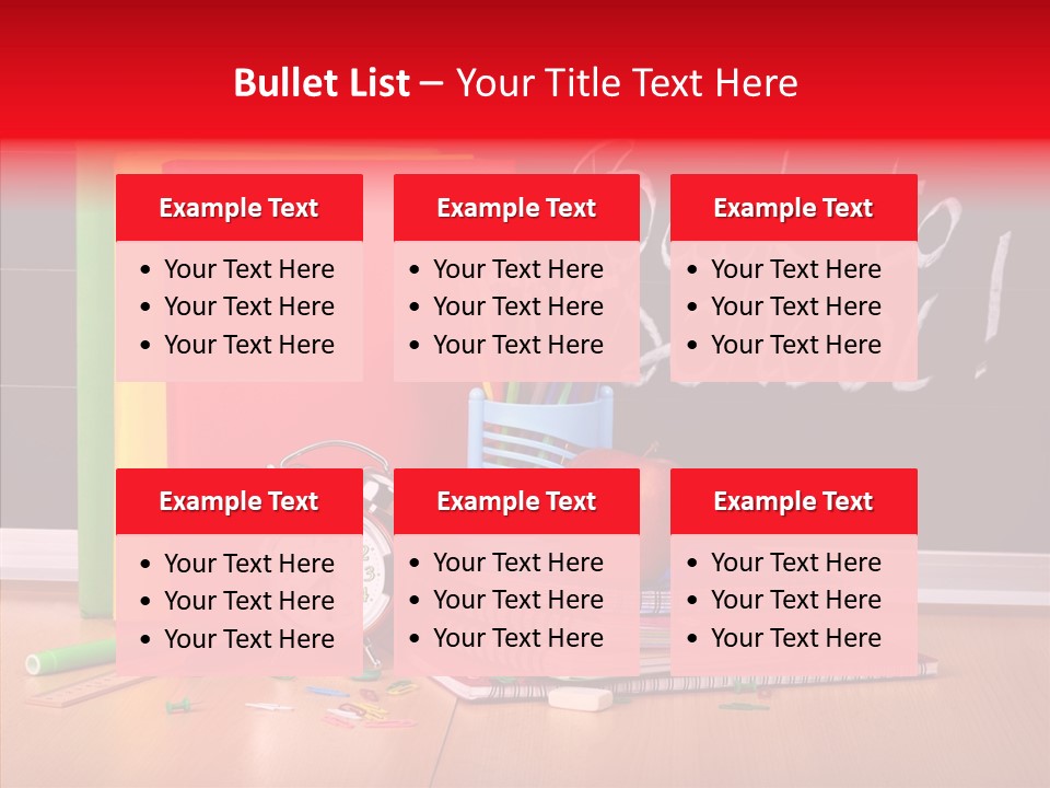 Backpack Blackboard Exhibition PowerPoint Template