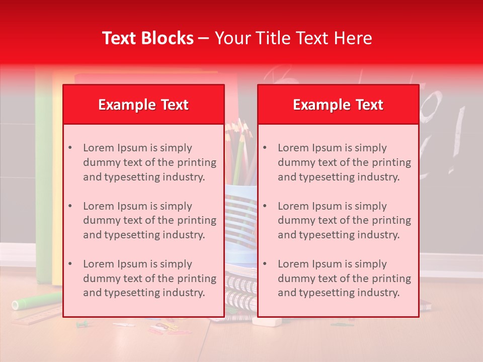 Backpack Blackboard Exhibition PowerPoint Template
