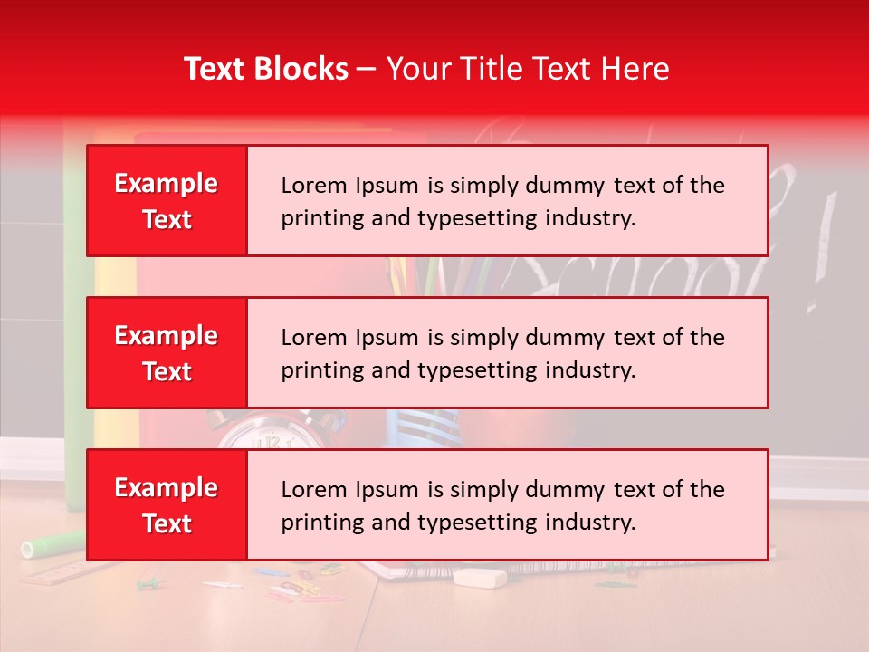 Backpack Blackboard Exhibition PowerPoint Template