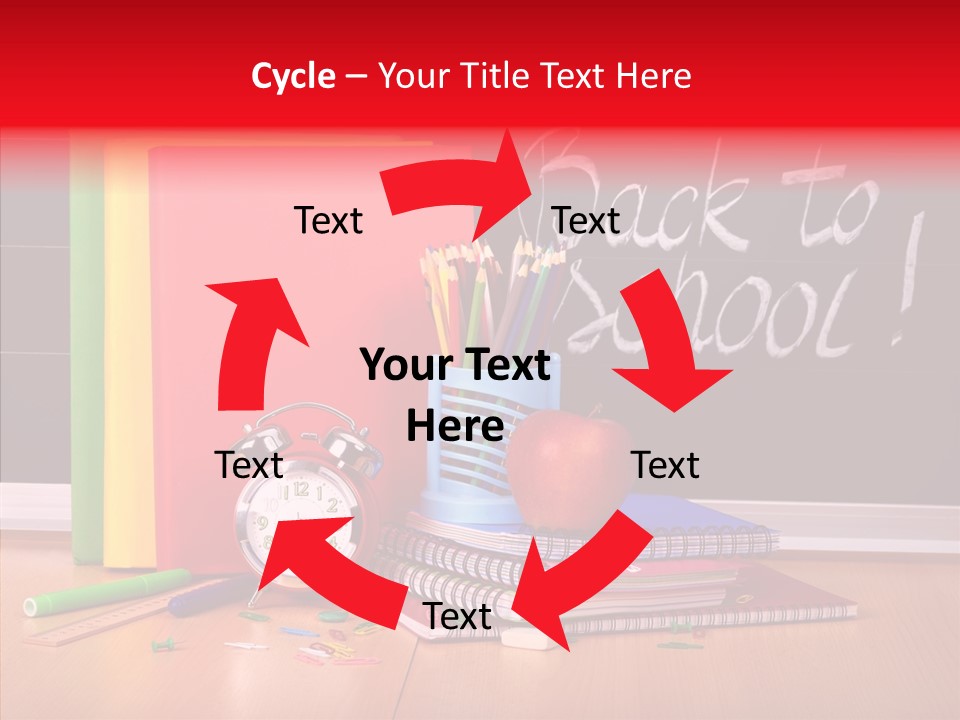 Backpack Blackboard Exhibition PowerPoint Template