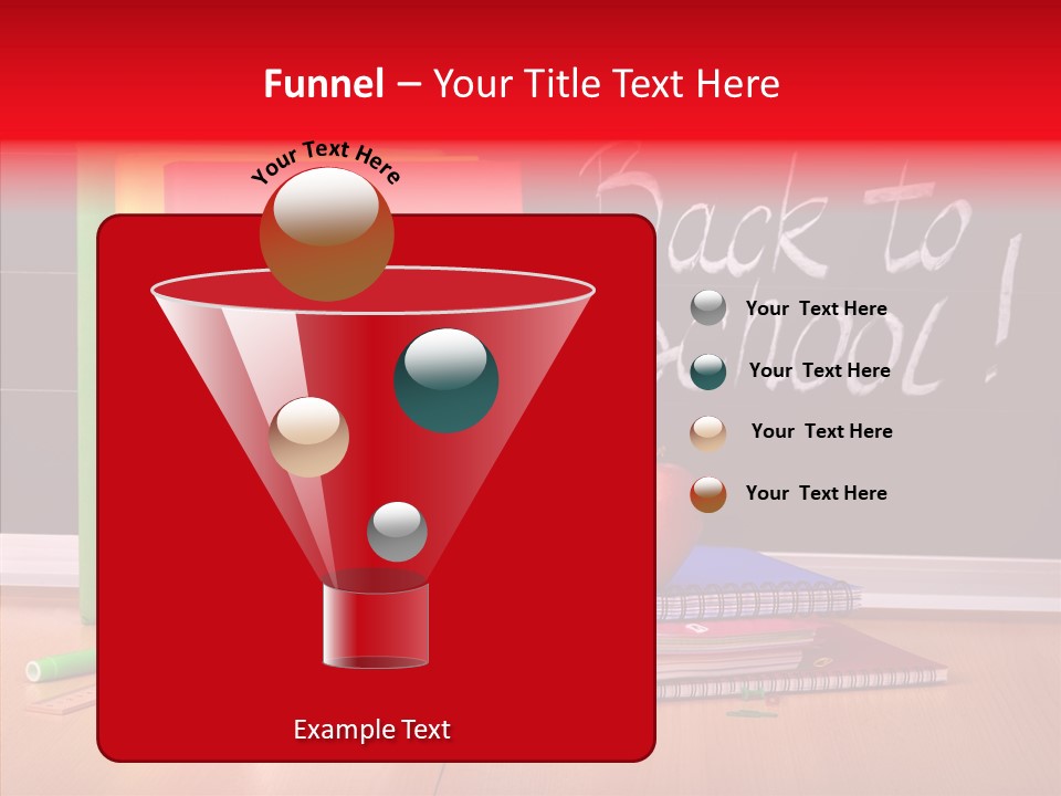 Backpack Blackboard Exhibition PowerPoint Template