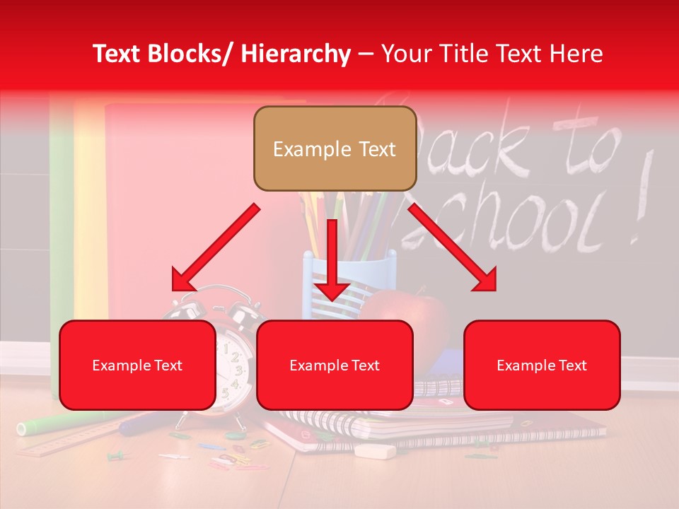 Backpack Blackboard Exhibition PowerPoint Template