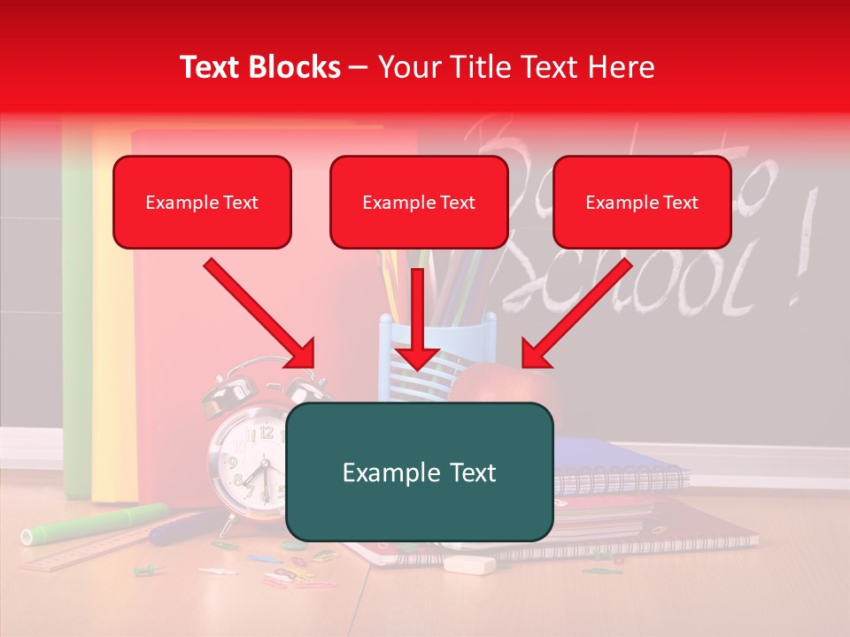 Backpack Blackboard Exhibition PowerPoint Template