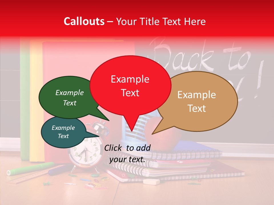Backpack Blackboard Exhibition PowerPoint Template