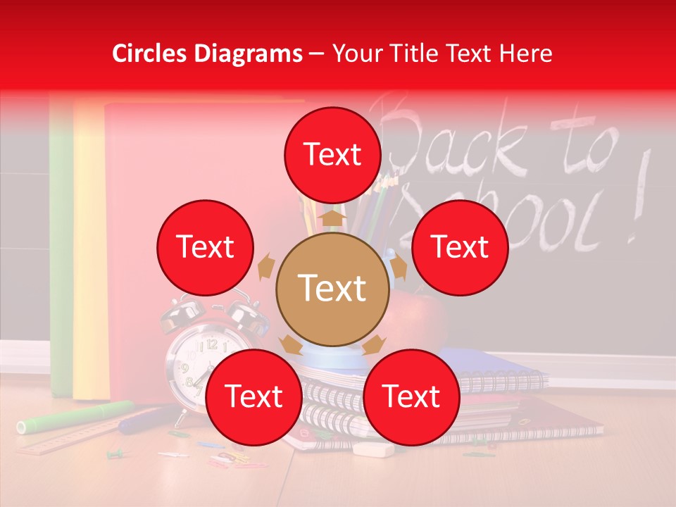 Backpack Blackboard Exhibition PowerPoint Template