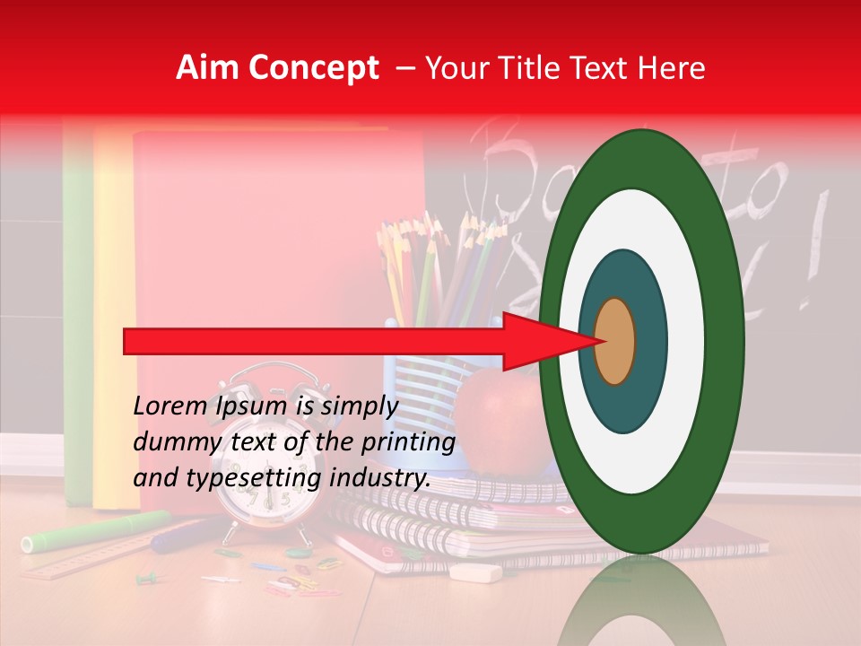 Backpack Blackboard Exhibition PowerPoint Template