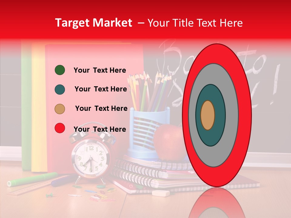 Backpack Blackboard Exhibition PowerPoint Template