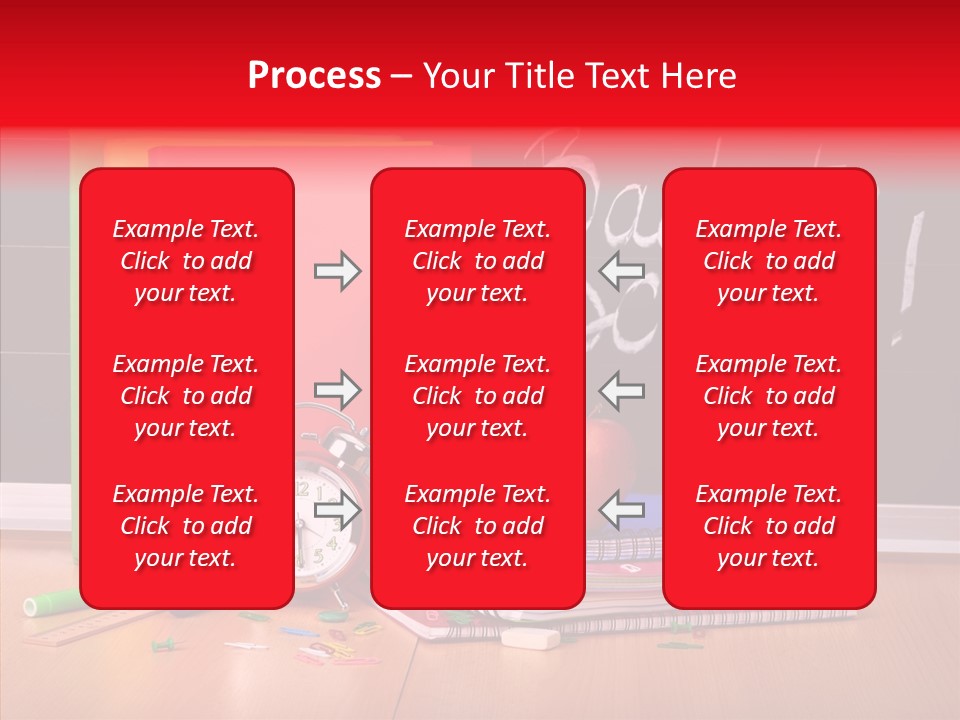 Backpack Blackboard Exhibition PowerPoint Template
