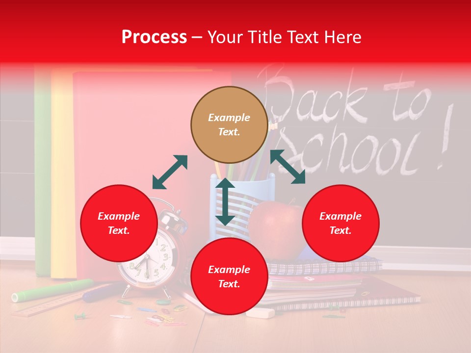 Backpack Blackboard Exhibition PowerPoint Template