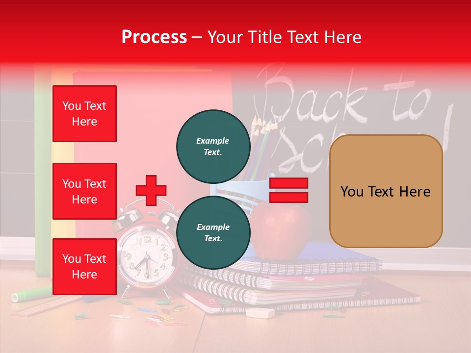 Backpack Blackboard Exhibition PowerPoint Template