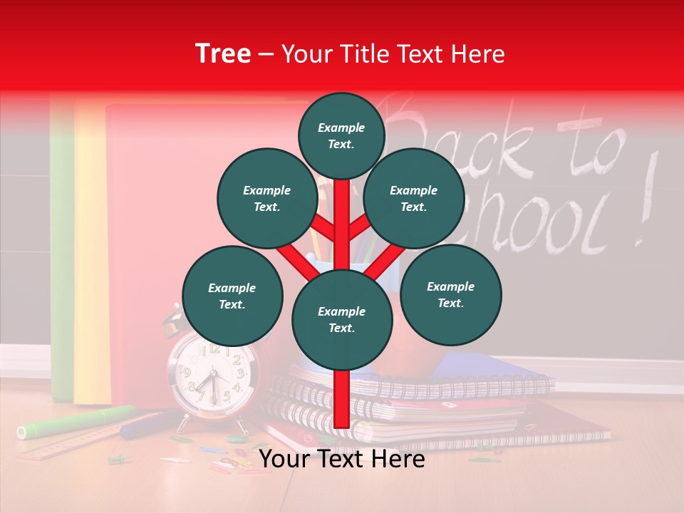 Backpack Blackboard Exhibition PowerPoint Template