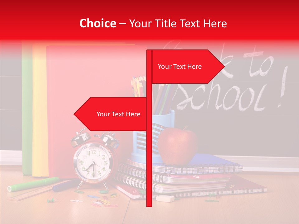 Backpack Blackboard Exhibition PowerPoint Template