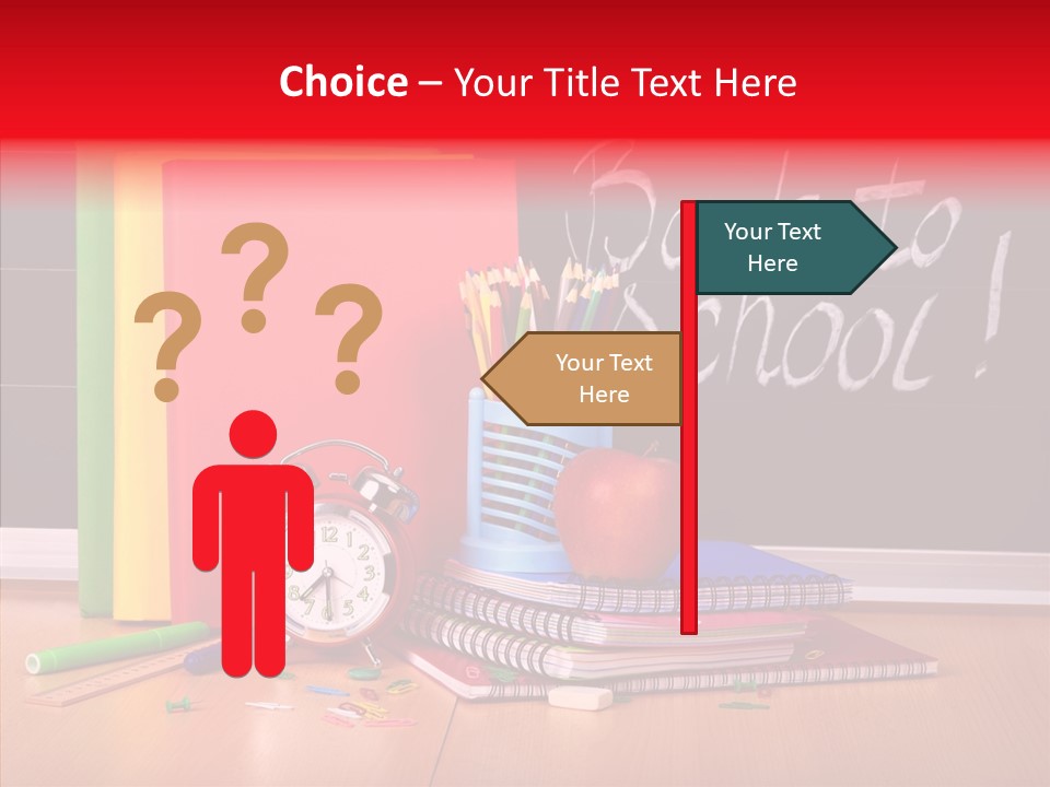 Backpack Blackboard Exhibition PowerPoint Template