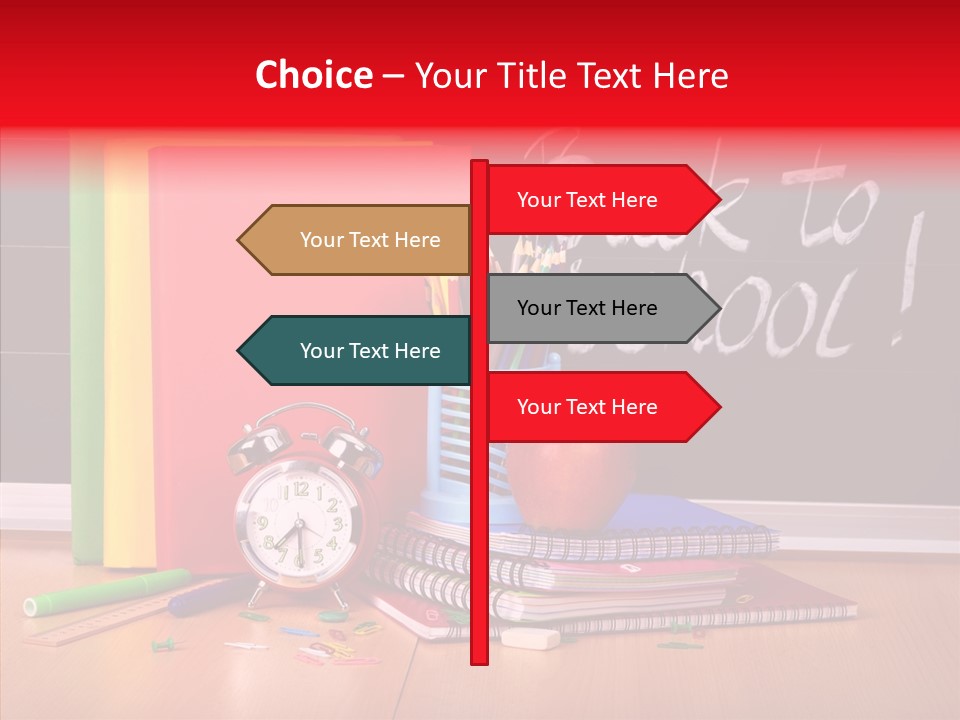 Backpack Blackboard Exhibition PowerPoint Template