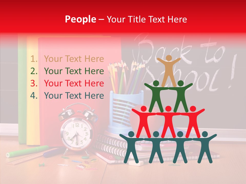 Backpack Blackboard Exhibition PowerPoint Template