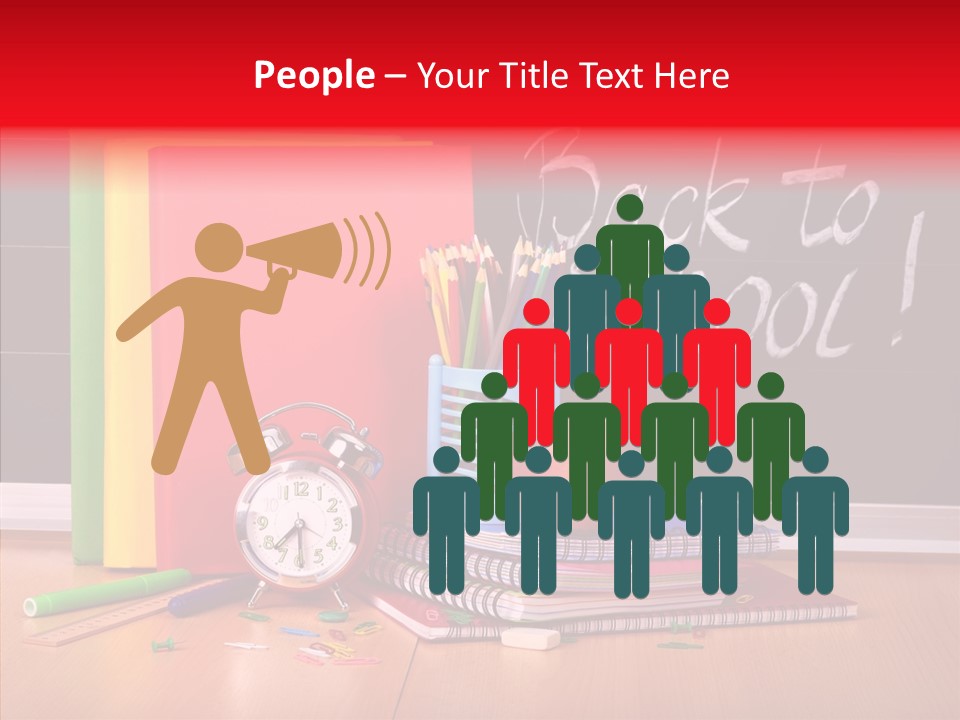 Backpack Blackboard Exhibition PowerPoint Template