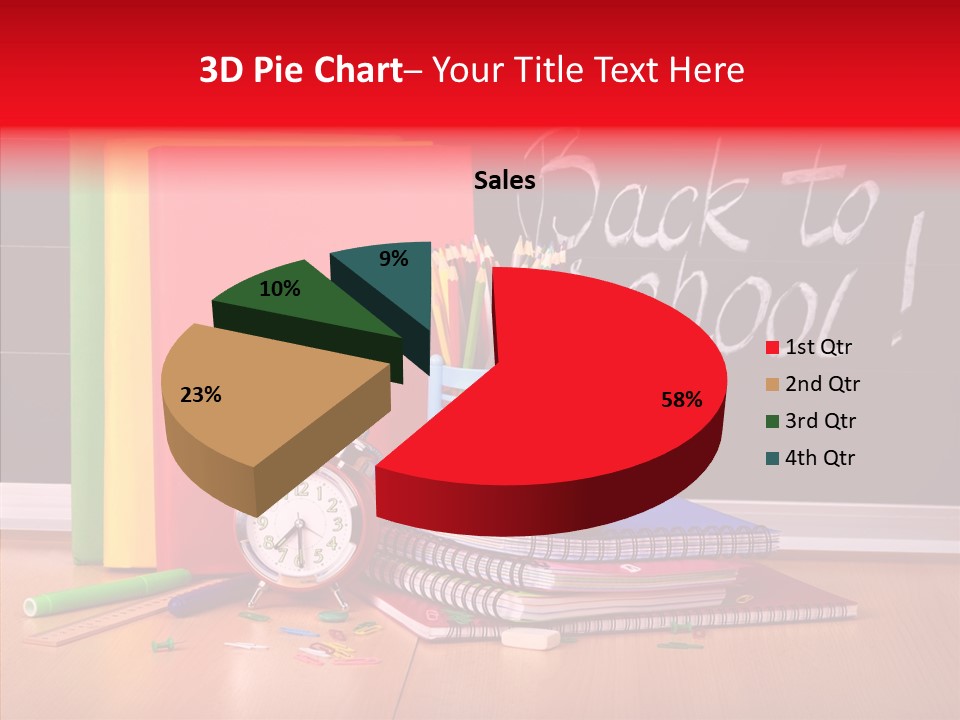 Backpack Blackboard Exhibition PowerPoint Template