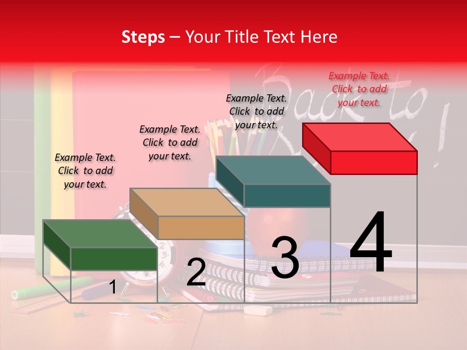 Backpack Blackboard Exhibition PowerPoint Template