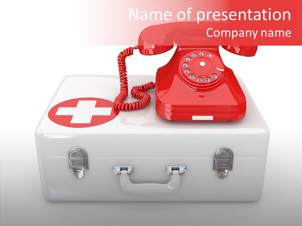 Red Render Isolated PowerPoint Template