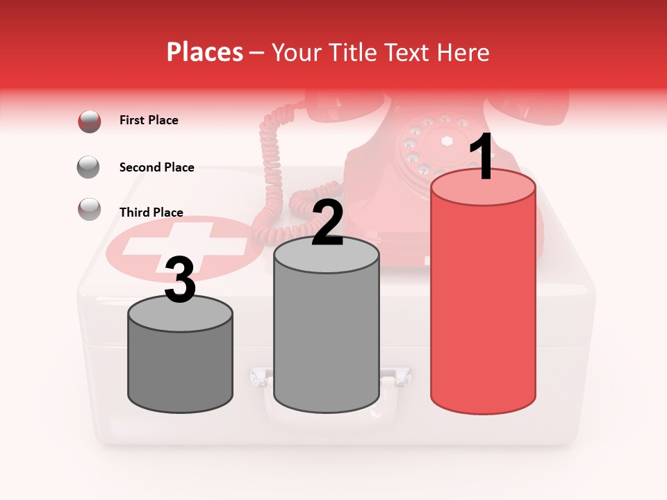 Red Render Isolated PowerPoint Template