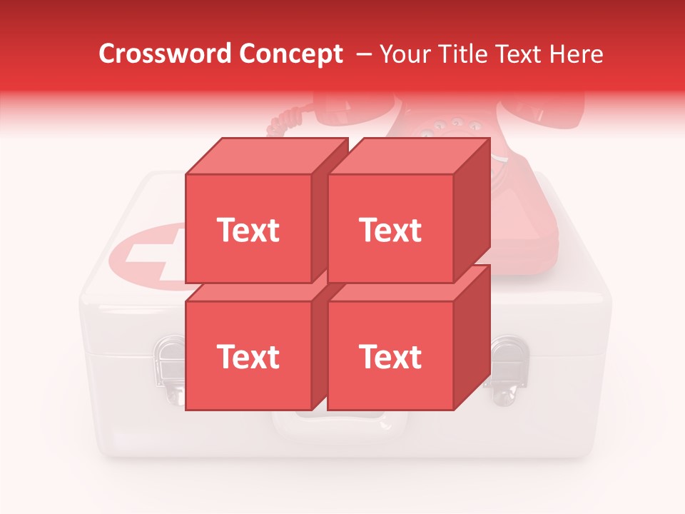 Red Render Isolated PowerPoint Template