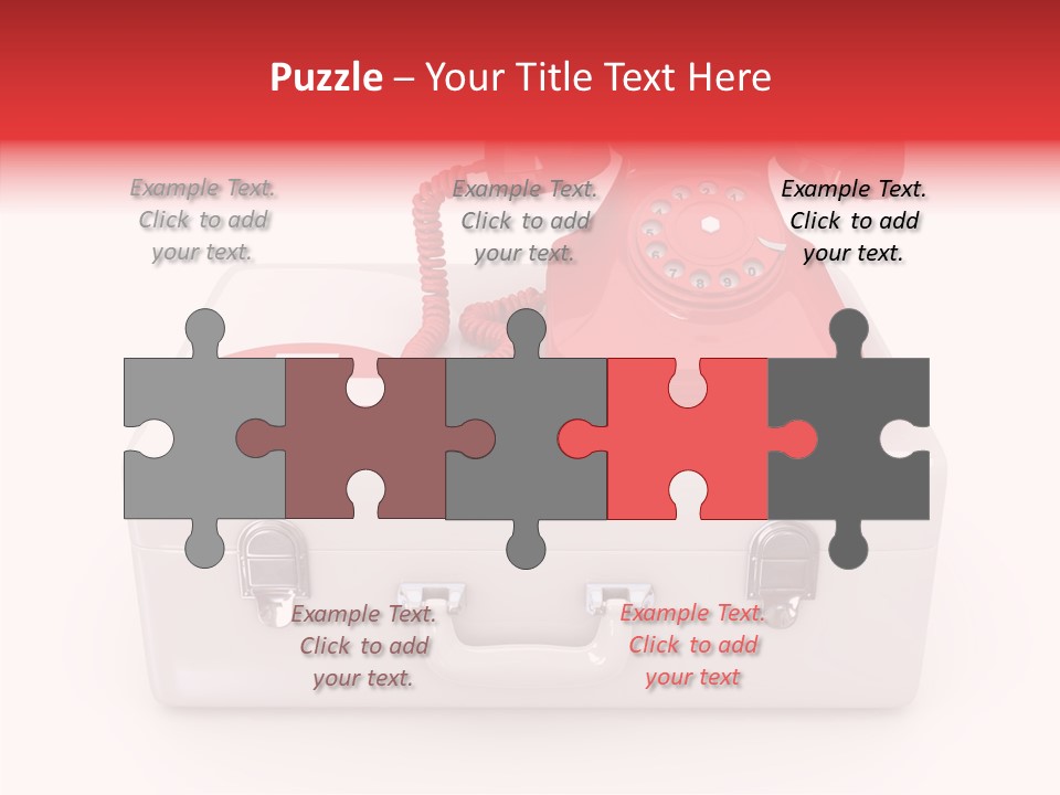 Red Render Isolated PowerPoint Template