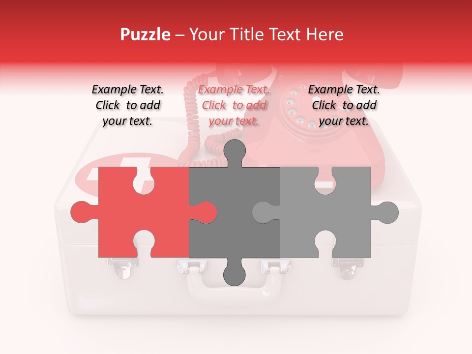 Red Render Isolated PowerPoint Template