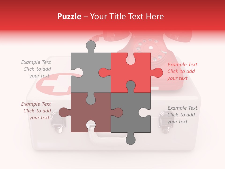 Red Render Isolated PowerPoint Template
