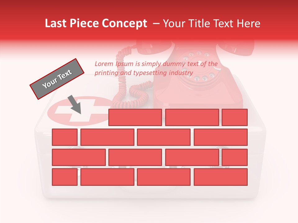 Red Render Isolated PowerPoint Template