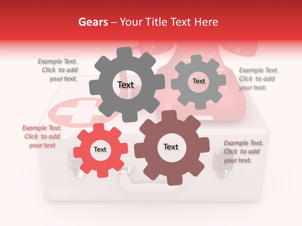 Red Render Isolated PowerPoint Template
