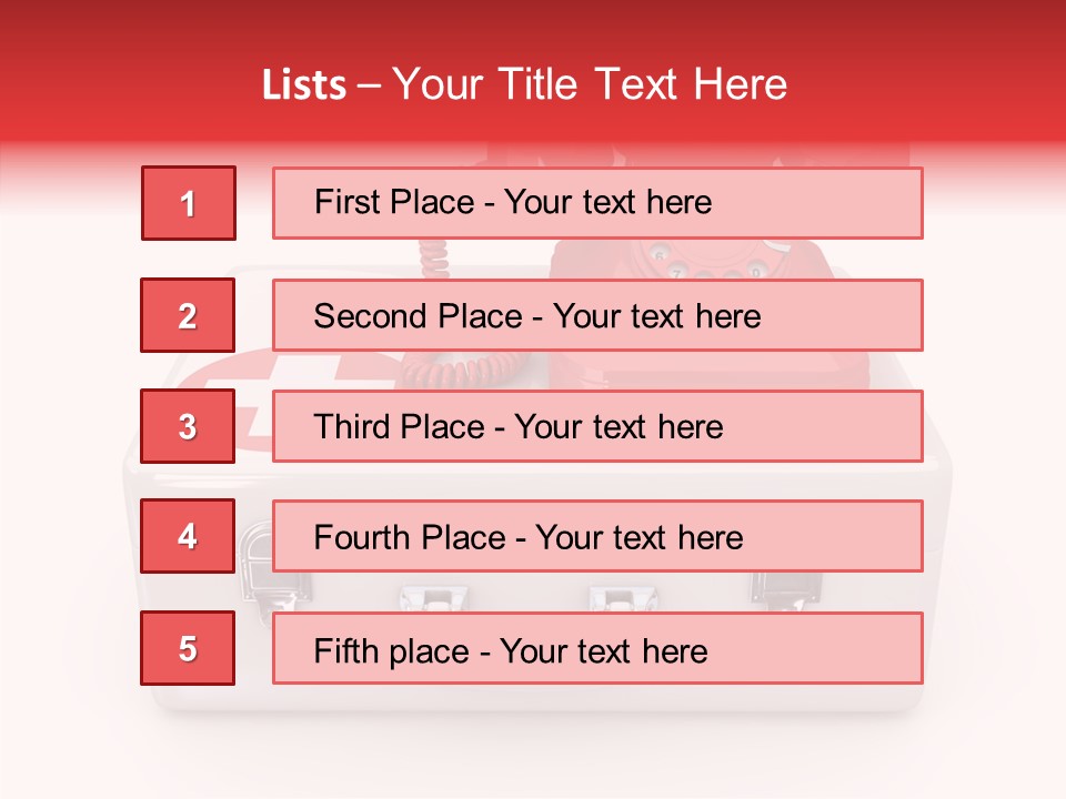 Red Render Isolated PowerPoint Template