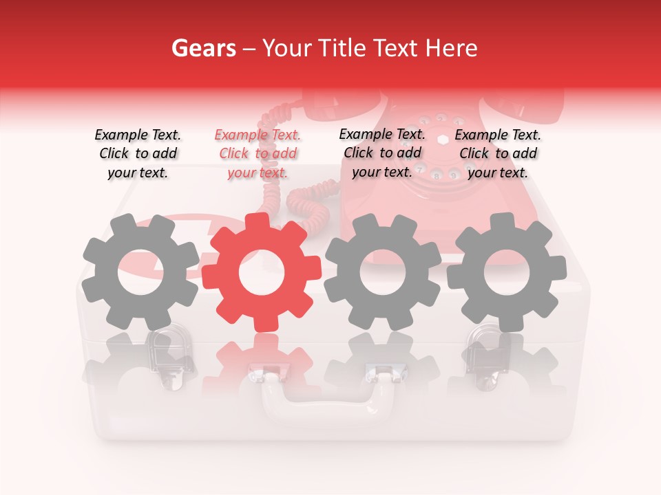 Red Render Isolated PowerPoint Template